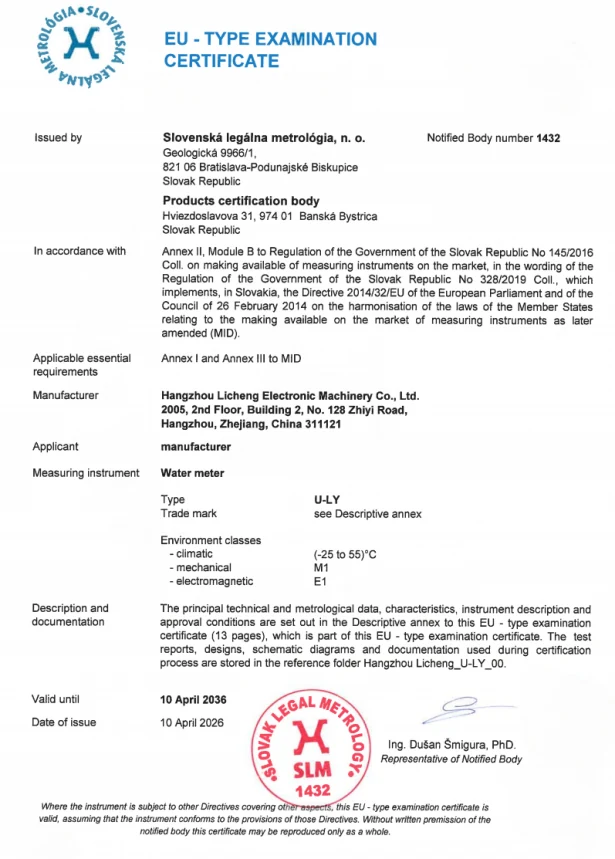 EU Type Examination / MID
