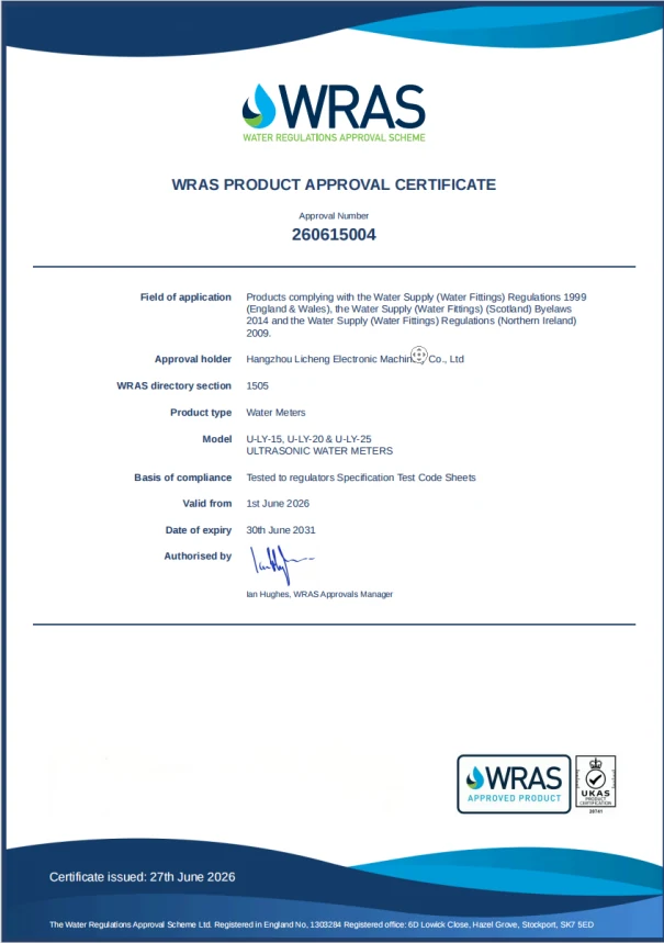 WRAS Product Approval