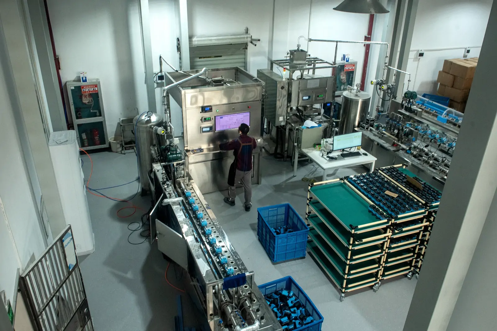 Production and testing floor